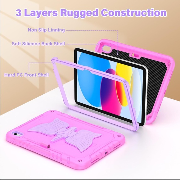 Unicorn kick stand Pink Tablet Case with Stand IPad 10th Gen NWT - Picture 4 of 11